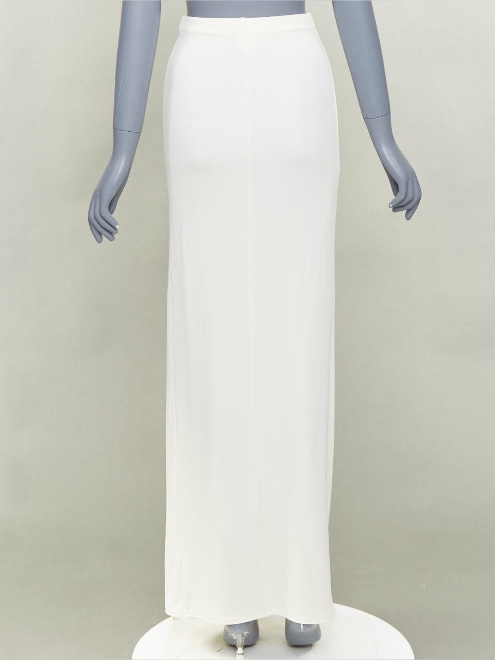 NWT Helsa Matte Jersey Long Goddess Skirt in the Shade Ivory Size Medium - Picture 11 of 11